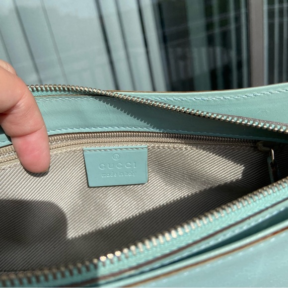 Blue Gucci Shoulder Bag Flawed* - Picture 9 of 15